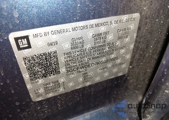 3GCPWDED7KG187025: 44269765