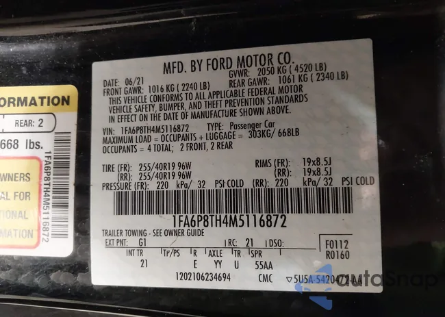 1FA6P8TH4M5116872: 44271111