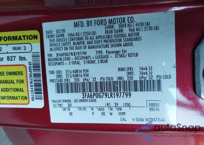 3FA6P0G79LR197799: 44271271