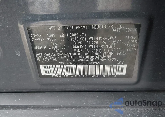 4S4BRCEC3E3283269: 44271338