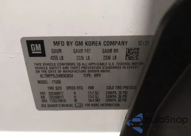 KL79MPSL5NB083834: 44271353