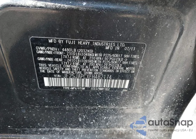 JF2SJAPCXEH482174: 44271390