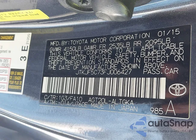 JTKJF5C73FJ006427: 44271597