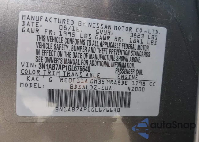 3N1AB7AP1GL676640: 44271631