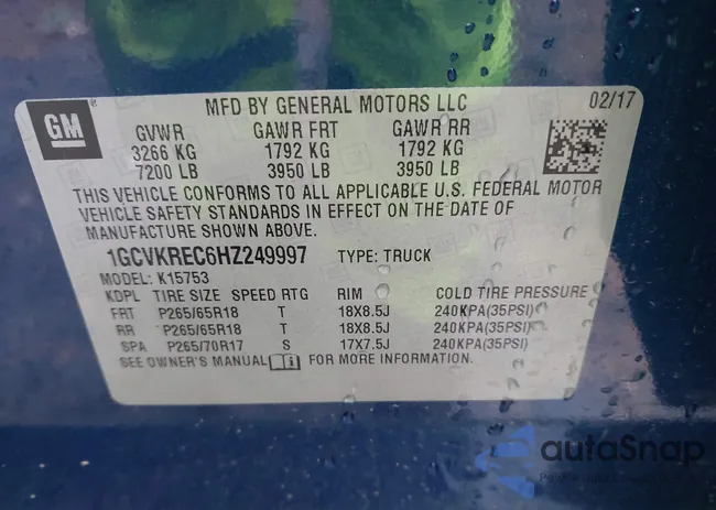 1GCVKREC6HZ249997: 44271647