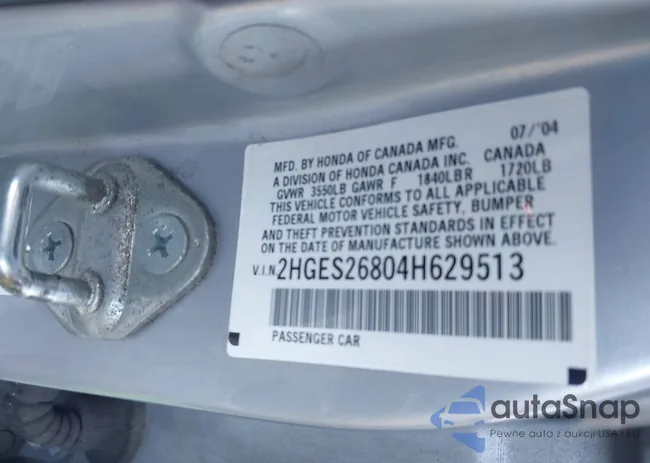 2HGES26804H629513: 44270723