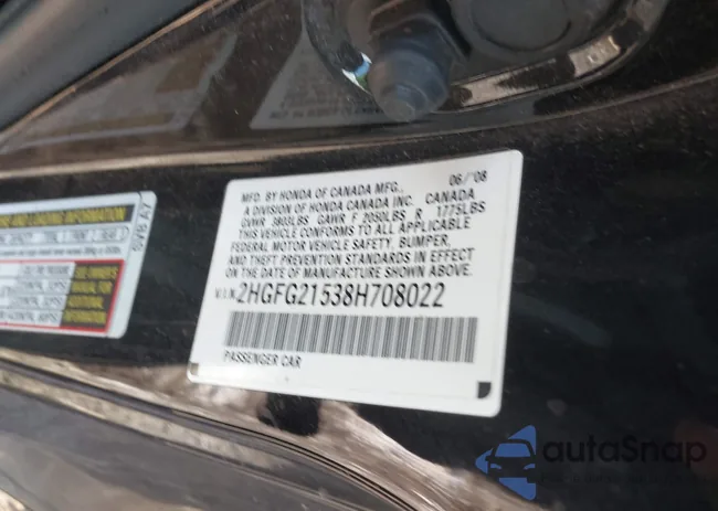 2HGFG21538H708022: 44271021