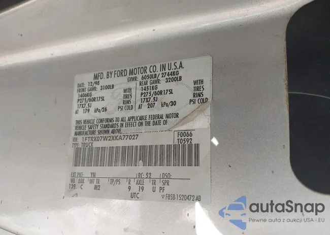 1FTRX07W2XKA77027: 44271064