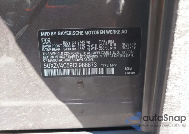 5UXZV4C59CL988873: 44272098