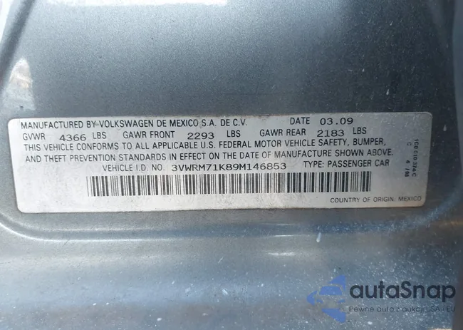 3VWRM71K89M146853: 44272197