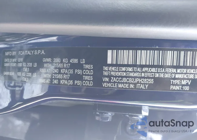 ZACCJBCB2JPH28255: 44272333