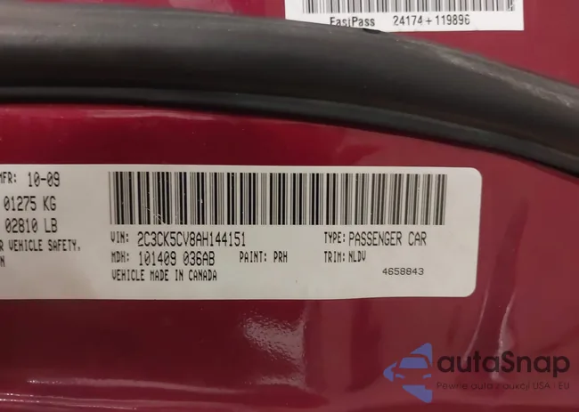 2C3CK5CV8AH144151: 44272424