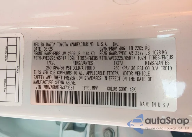 7MMVABDM2SN370531: 44272557