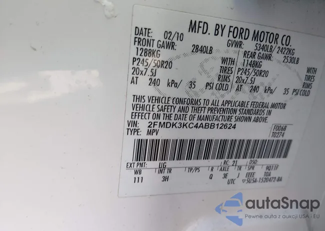 2FMDK3KC4ABB12624: 44272575