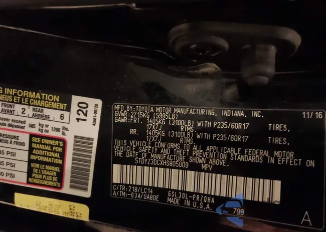 5TDYZ3DCXHS805009: 44272653