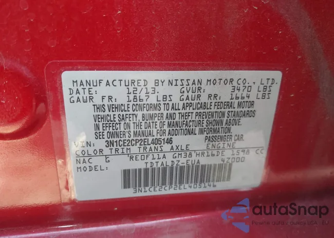 3N1CE2CP2EL405146: 44271716