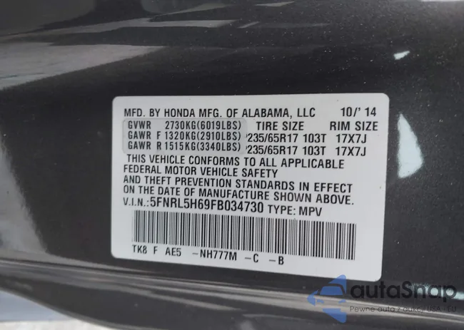 5FNRL5H69FB034730: 44271728