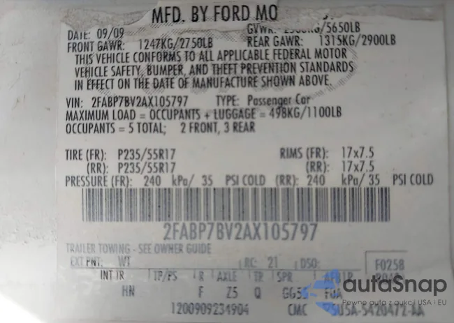 2FABP7BV2AX105797: 44273094