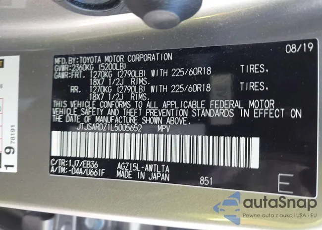 JTJSARDZ1L5005652: 44273106