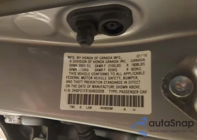 2HGFC1F31GH653209: 44273146