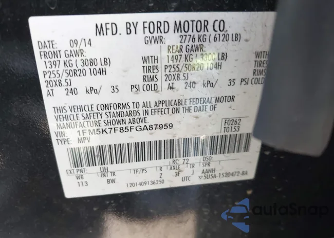 1FM5K7F85FGA87959: 44273174