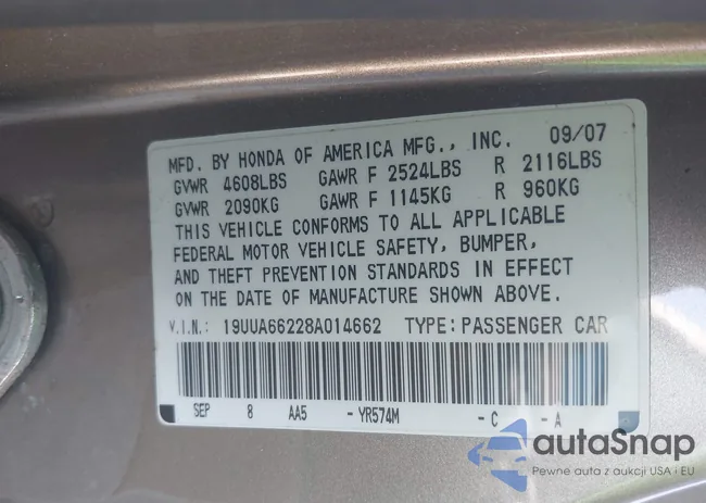 19UUA66228A014662: 44273194