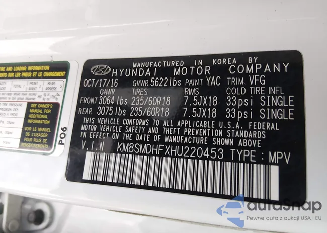 KM8SMDHFXH4220453: 44273340