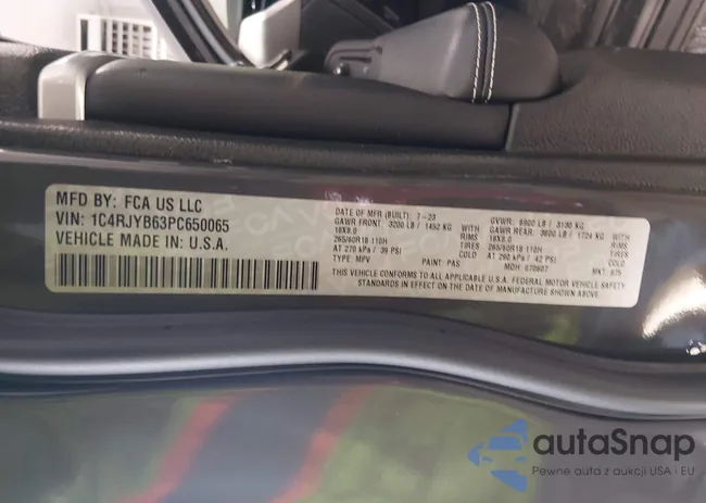 1C4RJYB63PC650065: 44273398