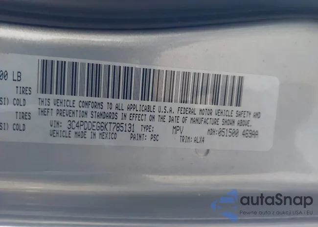 3C4PDDEG6KT785131: 44273400