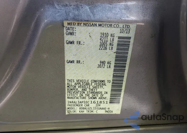 1N4AL3AP1EC161851: 44273422