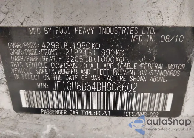 JF1GH6B64BH808602: 44273484