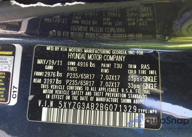 5XYZG3AB2BG071329: 44273531