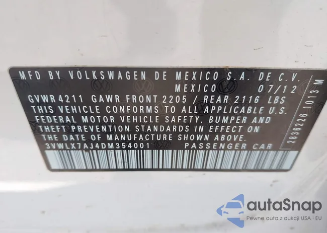 3VWLX7AJ4DM354001: 44273607