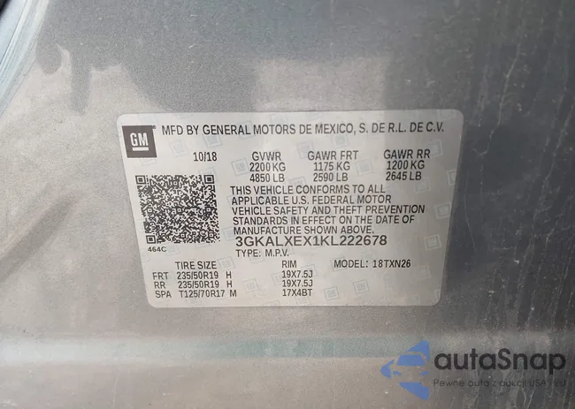 3GKALXEX1KL222678: 44273612