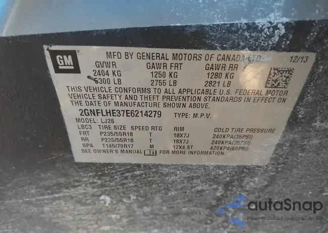 2GNFLHE37E6214279: 44273623