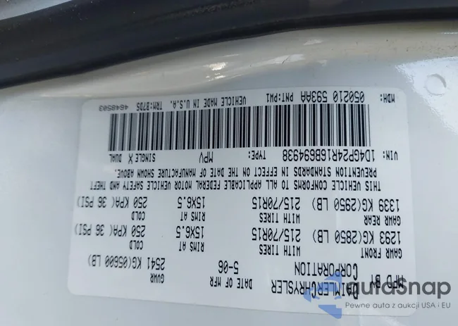 1D4GP24R16B694938: 44273636