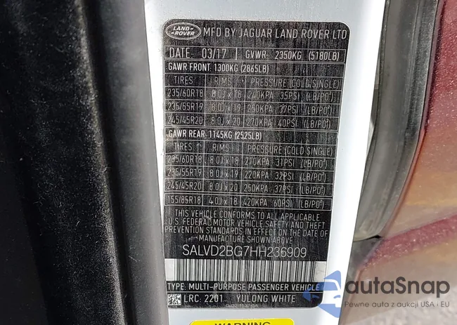 SALVD2BG7HH236909: 44272881