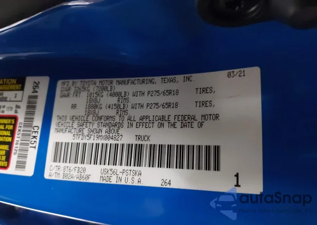 5TFDY5F19MX004827: 44274204