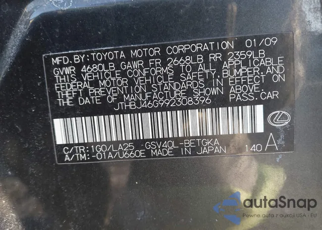 JTHBJ46G992308396: 44274374