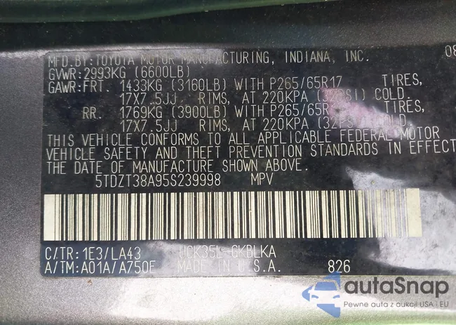 5TDZT38A95S239998: 44274426