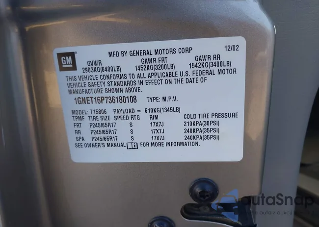 1GNET16P736180108: 44274555