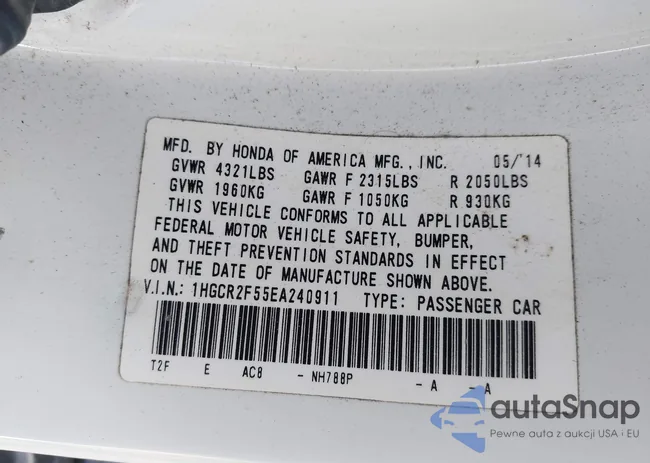 1HGCR2F55EA240911: 44274569