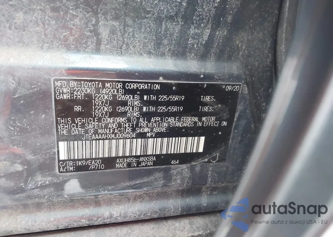 JTEAAAAHXMJ009604: 44274588