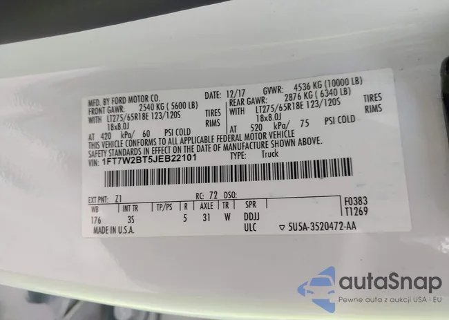 1FT7W2BT5JEB22101: 44274628