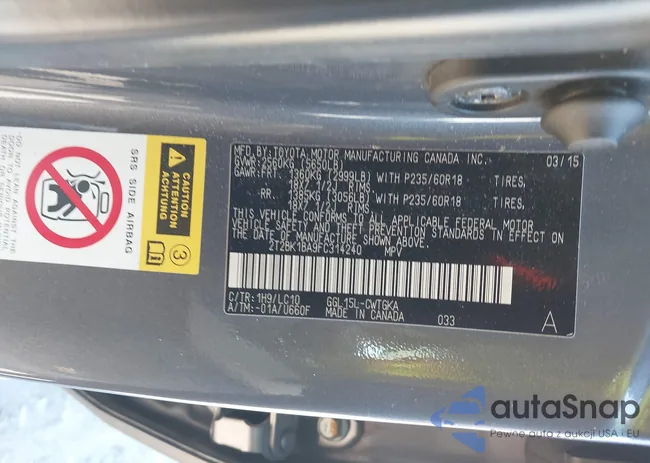 2T2BK1BA9FC314240: 44274642