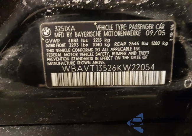 WBAVT13526KW22054: 44273712