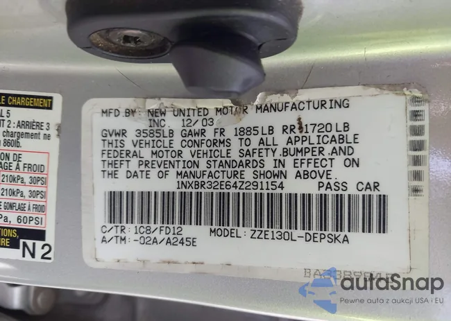 1NXBR32E64Z291154: 44273768