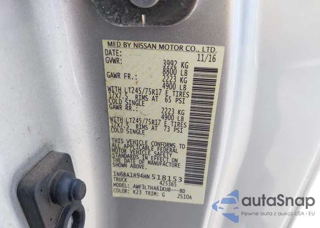 1N6BA1R94HN518153: 44273796