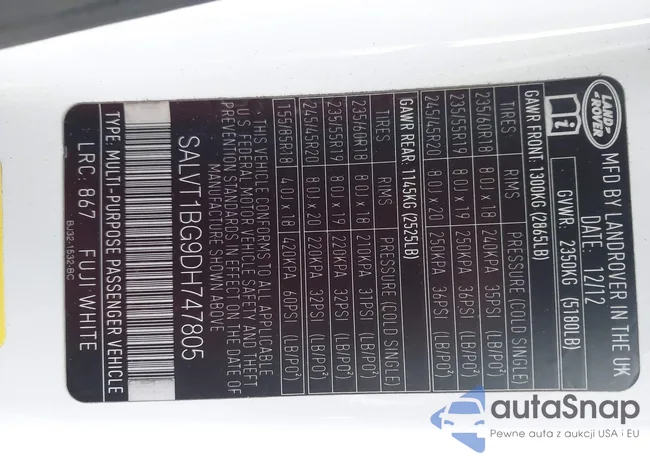 SALVT1BG9DH747805: 44273798