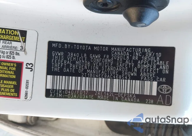 2T1BU4EE8AC468543: 44273803